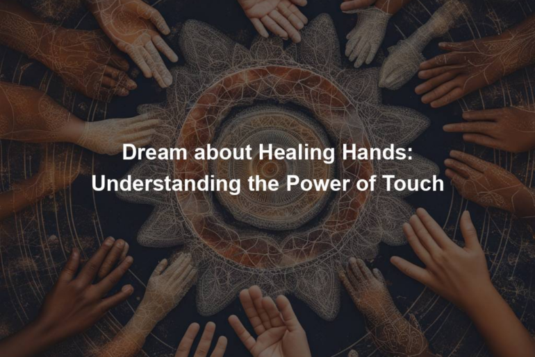 Dream about Healing Hands: Understanding the Power of Touch