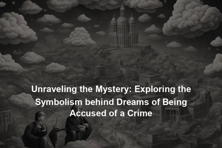 Unraveling the Mystery: Exploring the Symbolism behind Dreams of Being Accused of a Crime