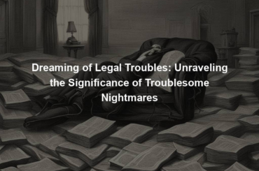 Dreaming of Legal Troubles: Unraveling the Significance of Troublesome Nightmares