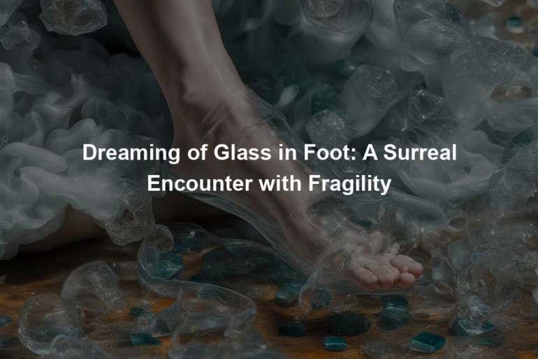 Dreaming of Glass in Foot: A Surreal Encounter with Fragility