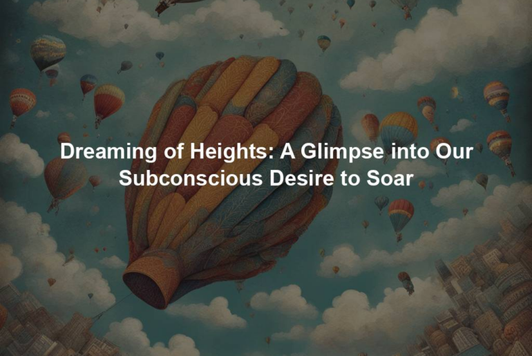 Dreaming of Heights: A Glimpse into Our Subconscious Desire to Soar