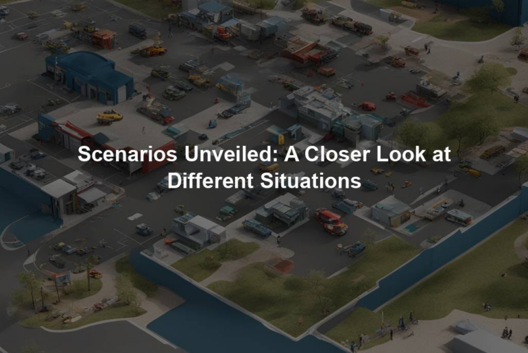 Scenarios Unveiled: A Closer Look at Different Situations