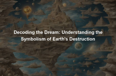 Decoding the Dream: Understanding the Symbolism of Earth's Destruction