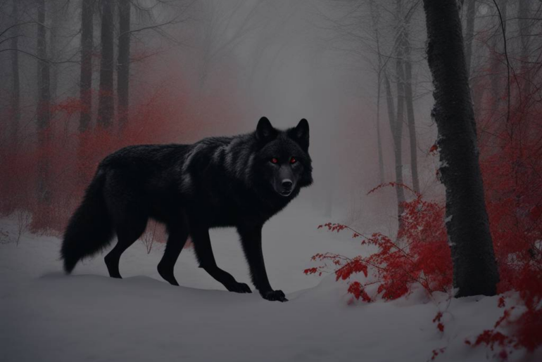 Dream About a Black Wolf with Red Eyes: An Unsettling Encounter