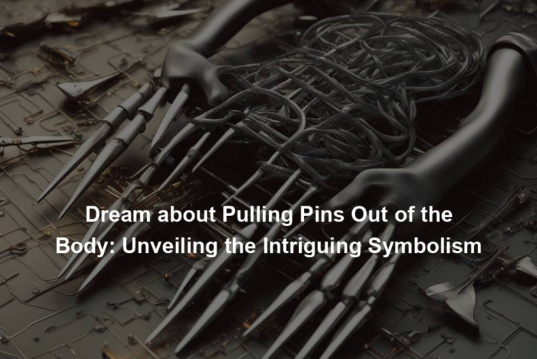 Dream about Pulling Pins Out of the Body: Unveiling the Intriguing Symbolism