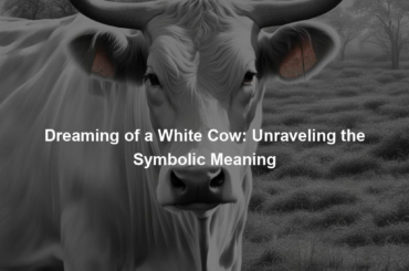 Dreaming of a White Cow: Unraveling the Symbolic Meaning