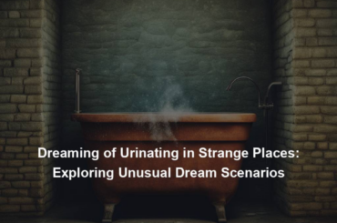 Dreaming of Urinating in Strange Places: Exploring Unusual Dream Scenarios