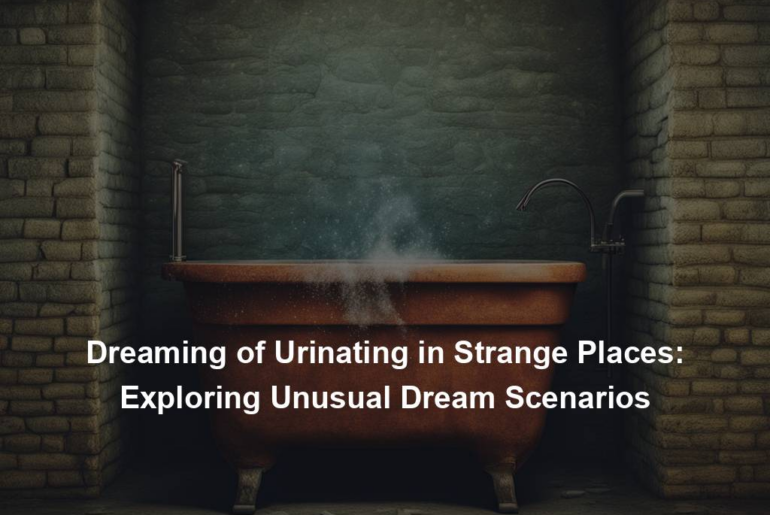 Dreaming of Urinating in Strange Places: Exploring Unusual Dream Scenarios