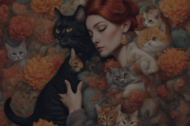 Feline Fantasies: The Purrfection of Dreams with Cats Clinging to You