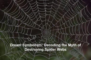 Dream Symbolism: Decoding the Myth of Destroying Spider Webs