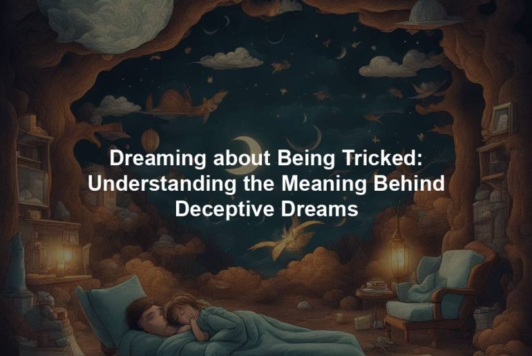 Dreaming about Being Tricked: Understanding the Meaning Behind Deceptive Dreams