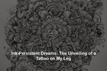 Ink-Persistent Dreams: The Unveiling of a Tattoo on My Leg