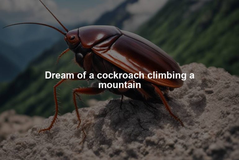 Dream of a cockroach climbing a mountain