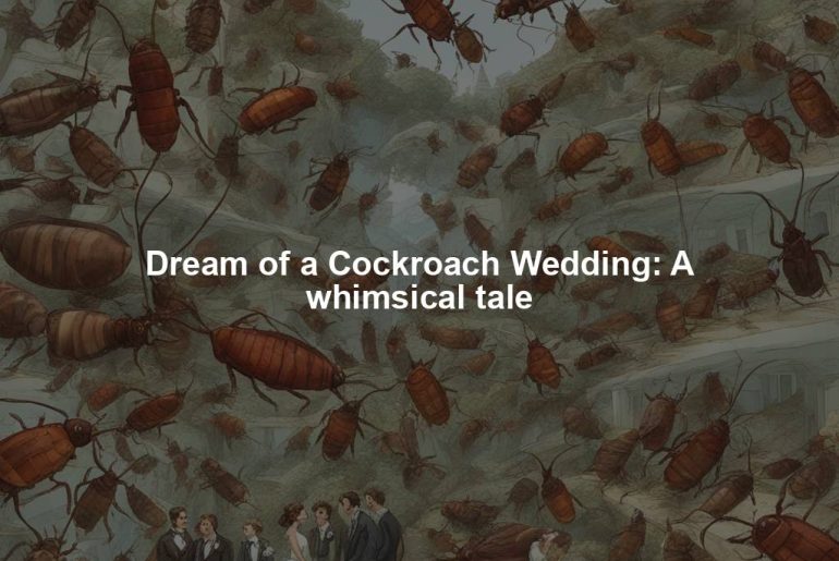 Dream of a Cockroach Wedding: A whimsical tale