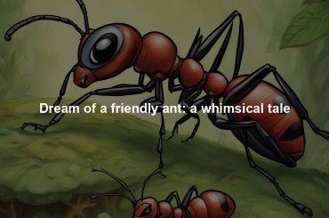 Dream of a friendly ant: a whimsical tale