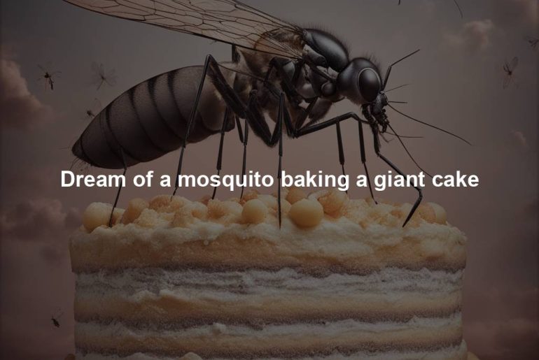 Dream of a mosquito baking a giant cake