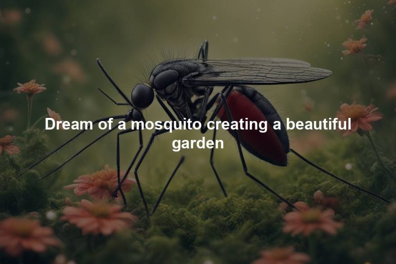 Dream of a mosquito creating a beautiful garden