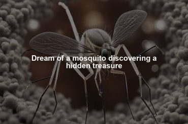 Dream of a mosquito discovering a hidden treasure