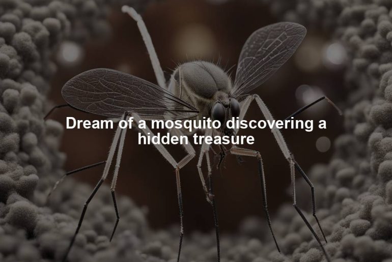 Dream of a mosquito discovering a hidden treasure