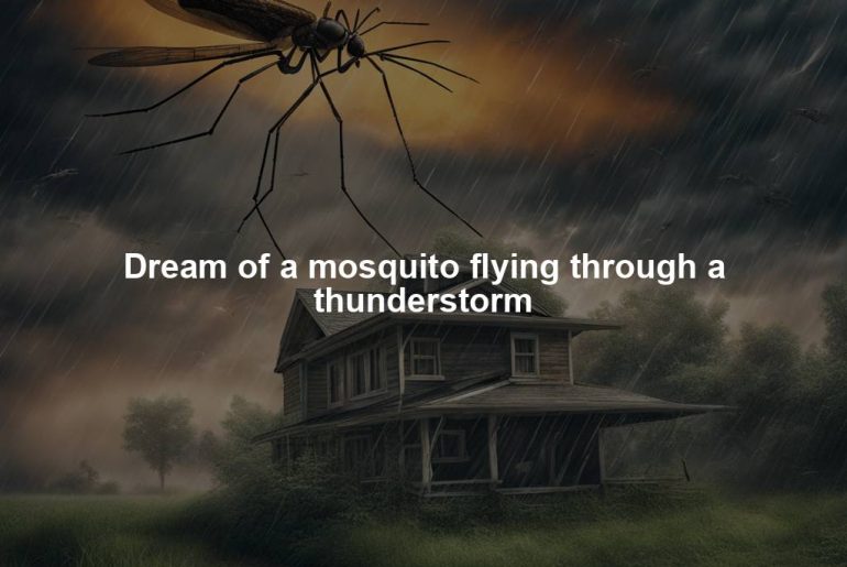 Dream of a mosquito flying through a thunderstorm