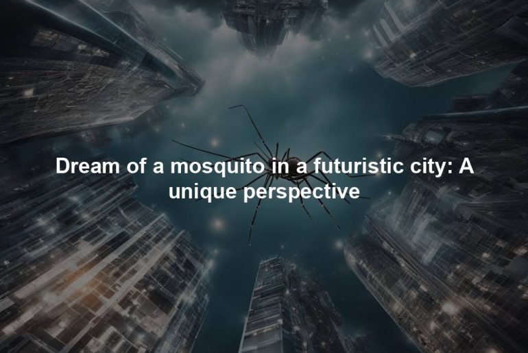 Dream of a mosquito in a futuristic city: A unique perspective