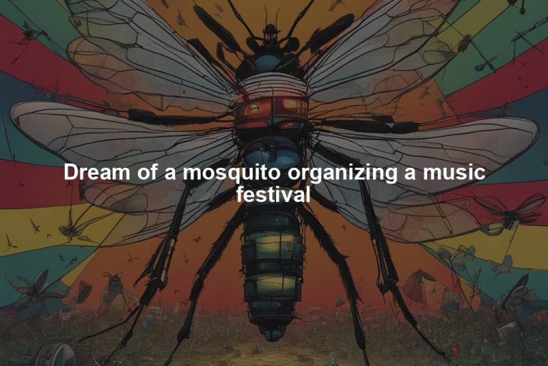 Dream of a mosquito organizing a music festival