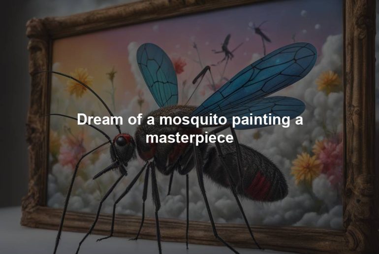 Dream of a mosquito painting a masterpiece