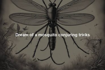 Dream of a mosquito conjuring tricks