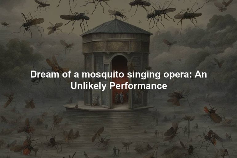 Dream of a mosquito singing opera: An Unlikely Performance