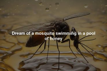 Dream of a mosquito swimming in a pool of honey