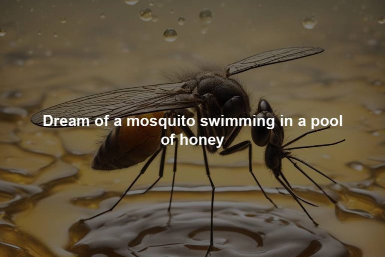 Dream of a mosquito swimming in a pool of honey