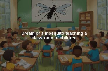 Dream of a mosquito teaching a classroom of children