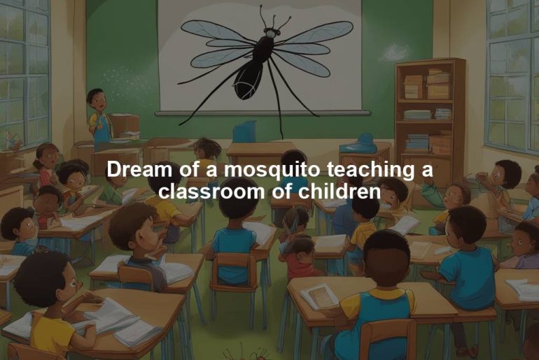 Dream of a mosquito teaching a classroom of children