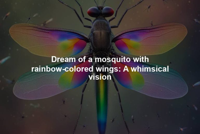 Dream of a mosquito with rainbow-colored wings: A whimsical vision