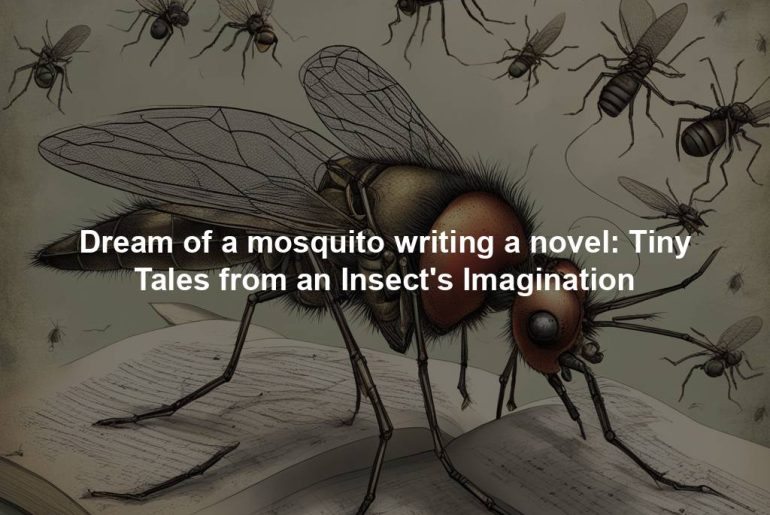 Dream of a mosquito writing a novel: Tiny Tales from an Insect's Imagination