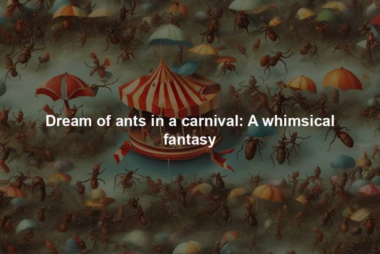 Dream of ants in a carnival: A whimsical fantasy