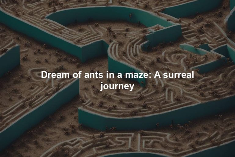 Dream of ants in a maze: A surreal journey