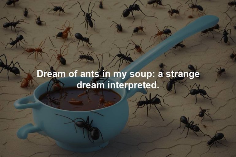 Dream of ants in my soup: a strange dream interpreted.