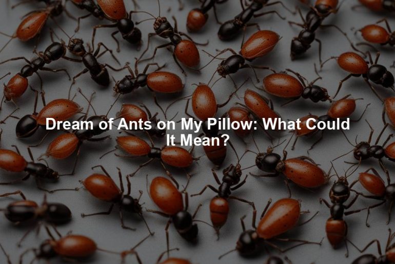 Dream of Ants on My Pillow: What Could It Mean?