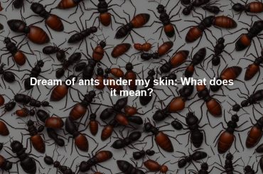 Dream of ants under my skin: What does it mean?