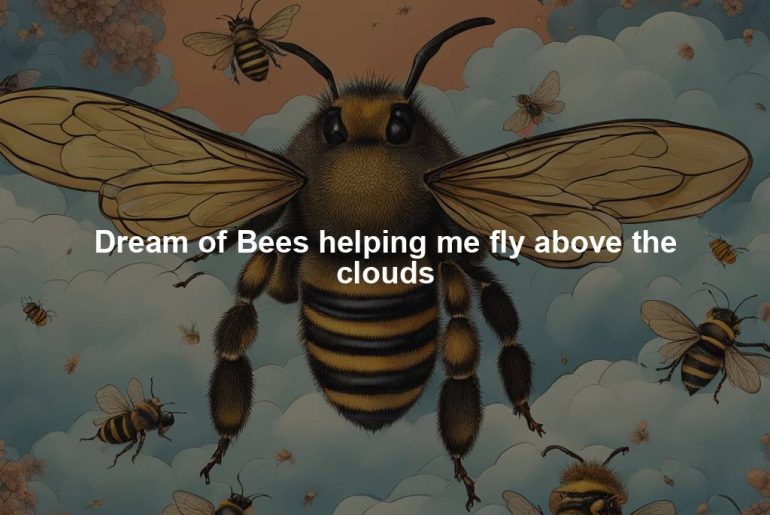 Dream of Bees helping me fly above the clouds