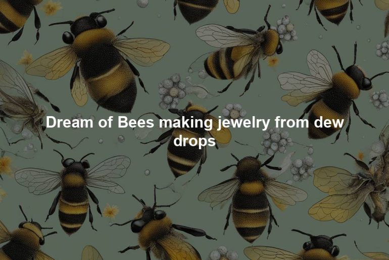 Dream of Bees making jewelry from dew drops