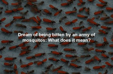 Dream of being bitten by an army of mosquitos: What does it mean?