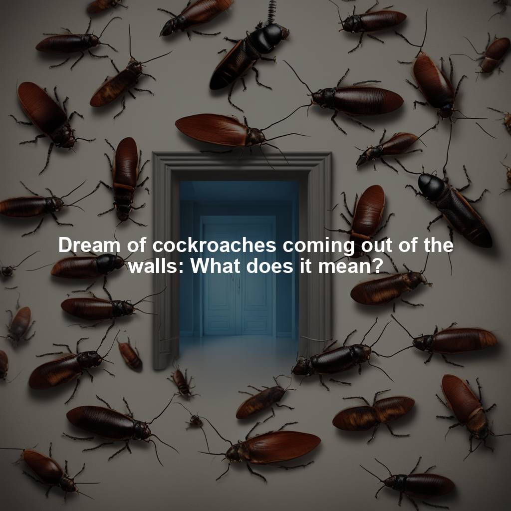 Dream of cockroaches coming out of the walls: What does it mean?