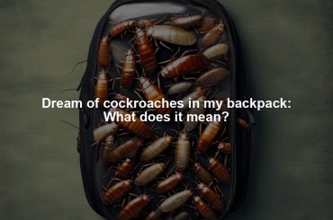 Dream of cockroaches in my backpack: What does it mean?