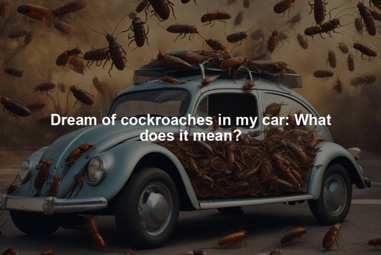 Dream of cockroaches in my car: What does it mean?