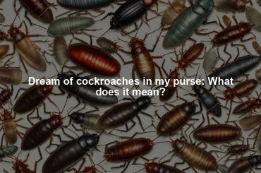 Dream of cockroaches in my purse: What does it mean?