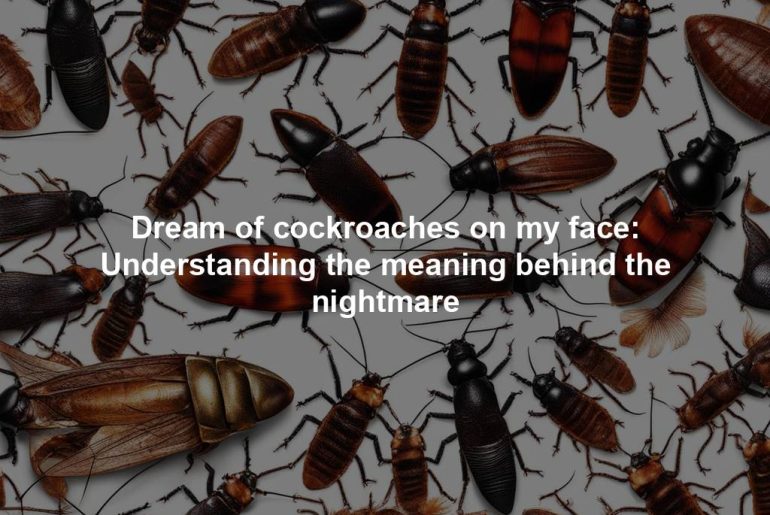 Dream of cockroaches on my face: Understanding the meaning behind the nightmare