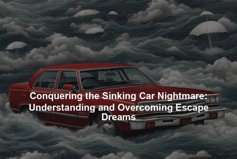 Conquering the Sinking Car Nightmare: Understanding and Overcoming Escape Dreams