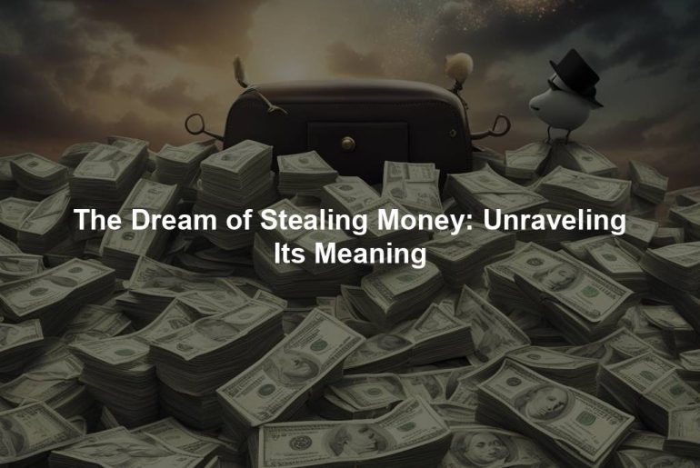 The Dream of Stealing Money: Unraveling Its Meaning